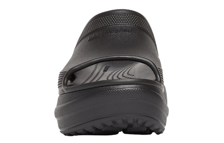 (WMNS) Balenciaga x Crocs Pool Slide Sandals 'Black' 677389W1S8E1000 #