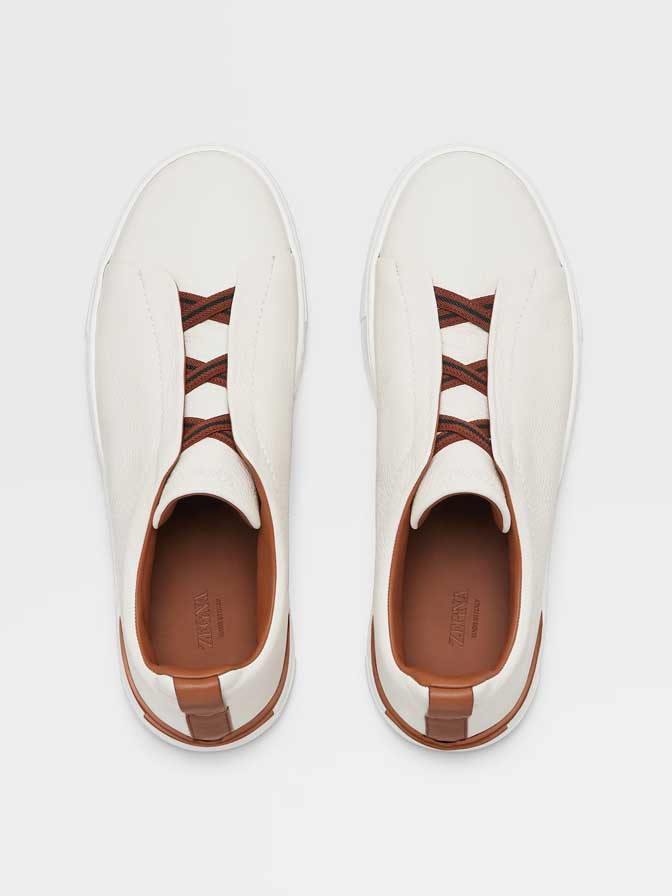 Triple Stitch Sneakers | Off White Deerskin